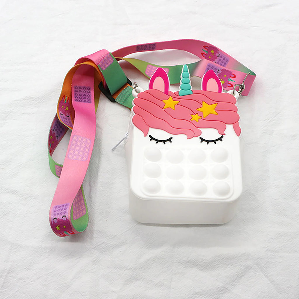 New 2022 Cute Fidget Pop Unicorn Mini Body Bag